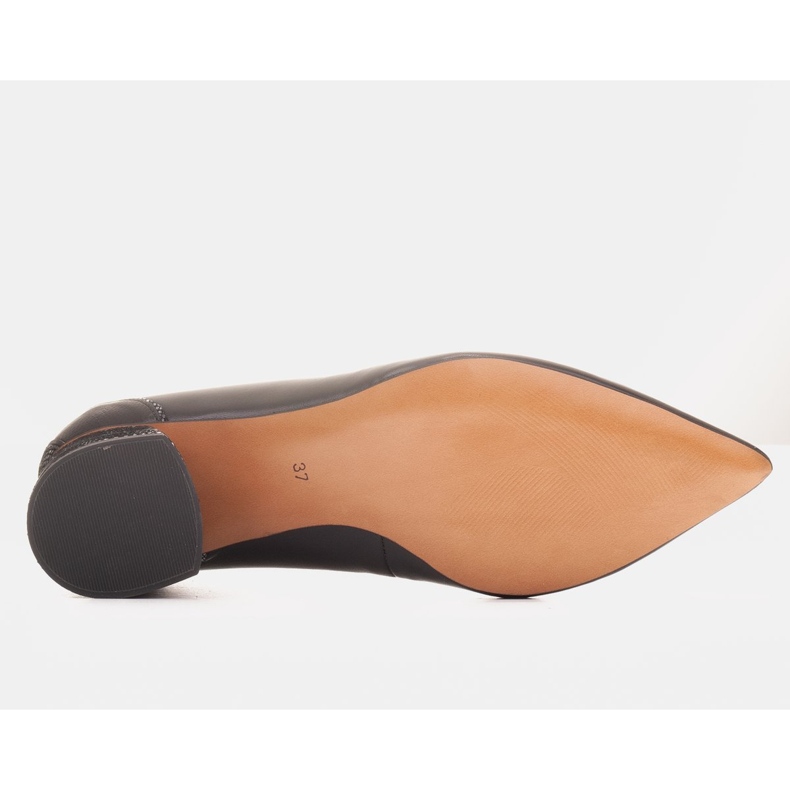 Marco Shoes Pompe din piele neagră cu model floral negru 1