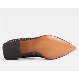 Marco Shoes Pompele elegante din piele reliefată gri 1