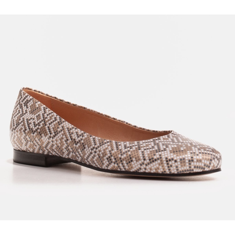 Marco Shoes Balerini din piele de capră bej 1