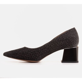 Marco Shoes Pompele elegante din piele de capră negru 1