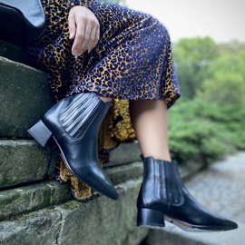 Marco Shoes Cizme calde, elegante, cu cauciuc elastic în partea superioară negru 2