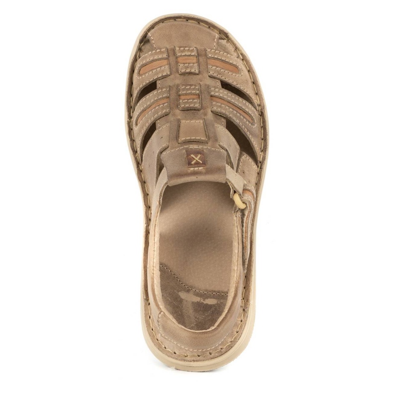 Olivier Sandale de vara din piele barbati 230MA bej 5