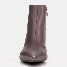 Marco Shoes Cizme Marco 1653b cu tocuri mici din piele maro 1