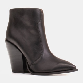 Marco Shoes Cizme de cowboy pentru femei din piele naturală negru 1