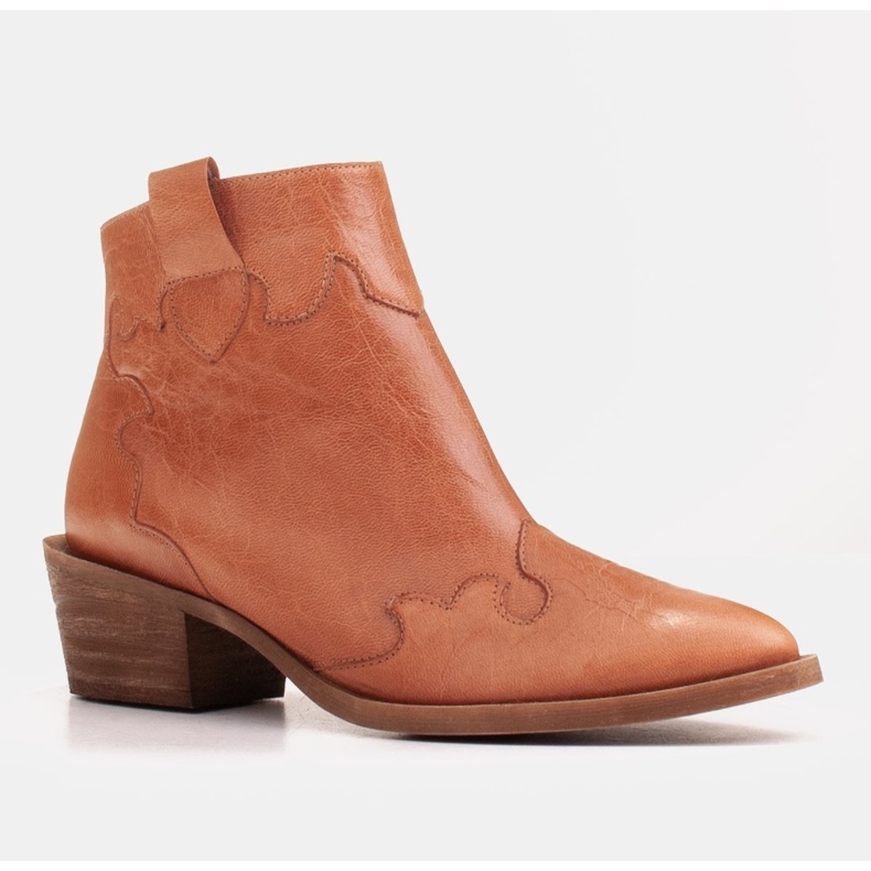 Marco Shoes Cizme roșii din piele naturală ridată neregulat roșu multicolor 1