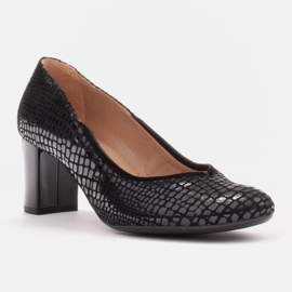Pompe netede și confortabile Marco Shoes, negre negru 1