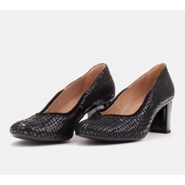 Pompe netede și confortabile Marco Shoes, negre negru 3