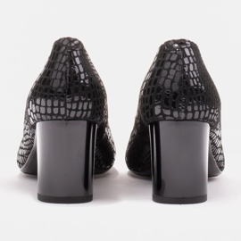 Pompe netede și confortabile Marco Shoes, negre negru 5