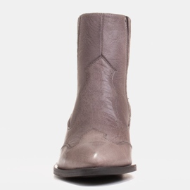 Marco Shoes Cizme de cowboy retro gri, din piele mototolită 1 Marco Shoes Cizme de cowboy retro gri, din piele mototolită 1