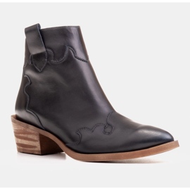 Marco Shoes Cizme de culoare albastru închis din piele naturală 2