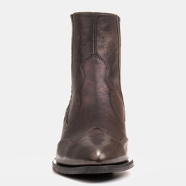 Marco Shoes Cizme de cowboy negre, piele veche de aur decolorată negru 1