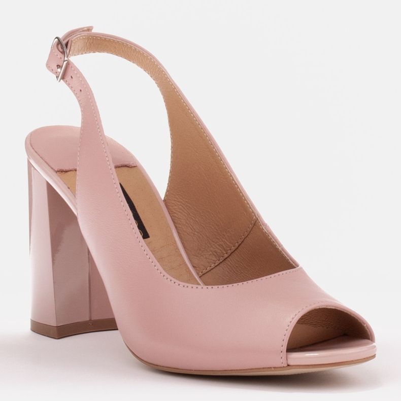 Marco Shoes Sandale de damă cu toc înalt roz 1