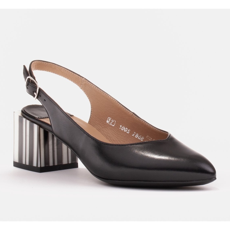 Marco Shoes Pompele elegante pentru femei, cu toc zebră negru 1