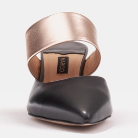 Marco Shoes Pompele elegante de damă pentru vară negru de aur 1