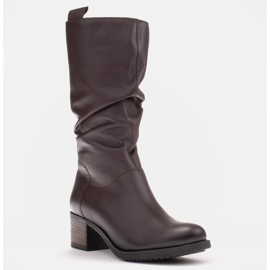 Marco Shoes Cizme din piele 0812b-388-5 maro 1