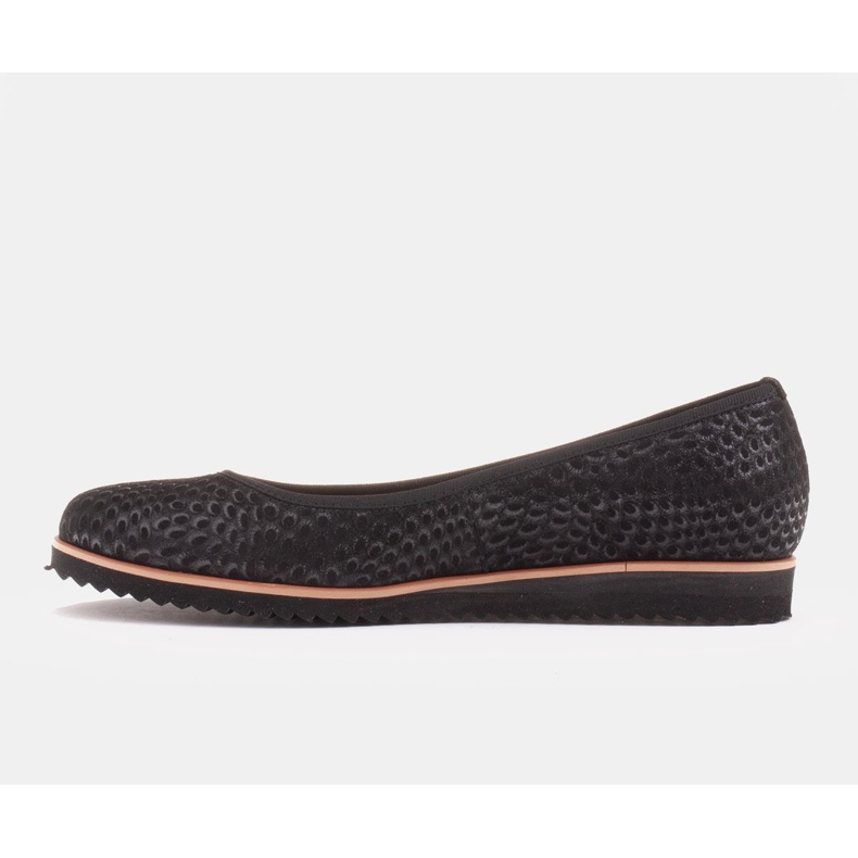 Marco Shoes Balerini de dama Marco din piele intoarsa naturala de inalta calitate negru 1