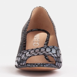 Marco Shoes Încălțăminte confortabilă pentru femei, cu față deschisă albastru marin 1