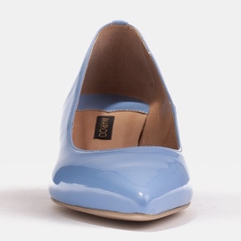 Marco Shoes Pompele elegante cu toc mic albastru 1