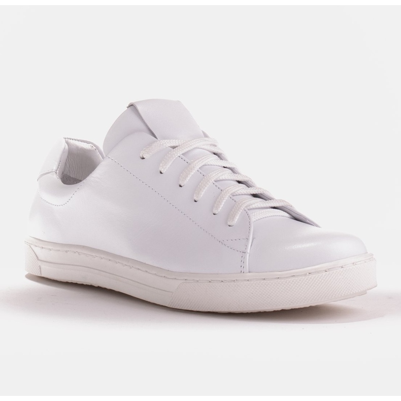 Marco Shoes Adidași sport din piele albă 1