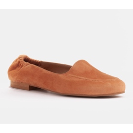 Marco Shoes Balerini pentru femei cu bandă elastică în partea superioară portocale 1