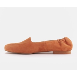 Marco Shoes Balerini pentru femei cu bandă elastică în partea superioară portocale 3
