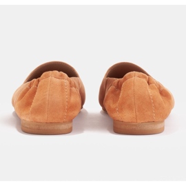 Marco Shoes Balerini pentru femei cu bandă elastică în partea superioară portocale 5