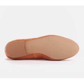 Marco Shoes Balerini pentru femei cu bandă elastică în partea superioară portocale 7