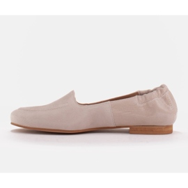 Marco Shoes Balerini pentru femei cu bandă elastică în partea superioară bej 2
