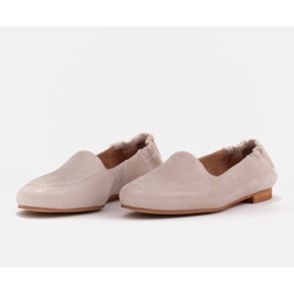 Marco Shoes Balerini pentru femei cu bandă elastică în partea superioară bej 3