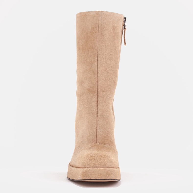 Marco Shoes Cizme Rosalia pe peron bej 1