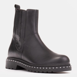 Marco Shoes Cizme Costanza cu știfturi argintii negru 1