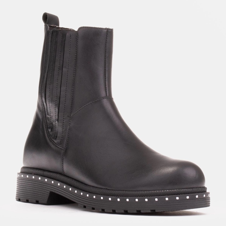 Marco Shoes Cizme Costanza cu știfturi argintii negru 1