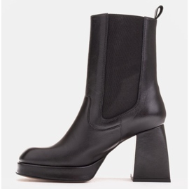 Marco Shoes Botine cu platformă cu cauciuc în partea superioară negru 3