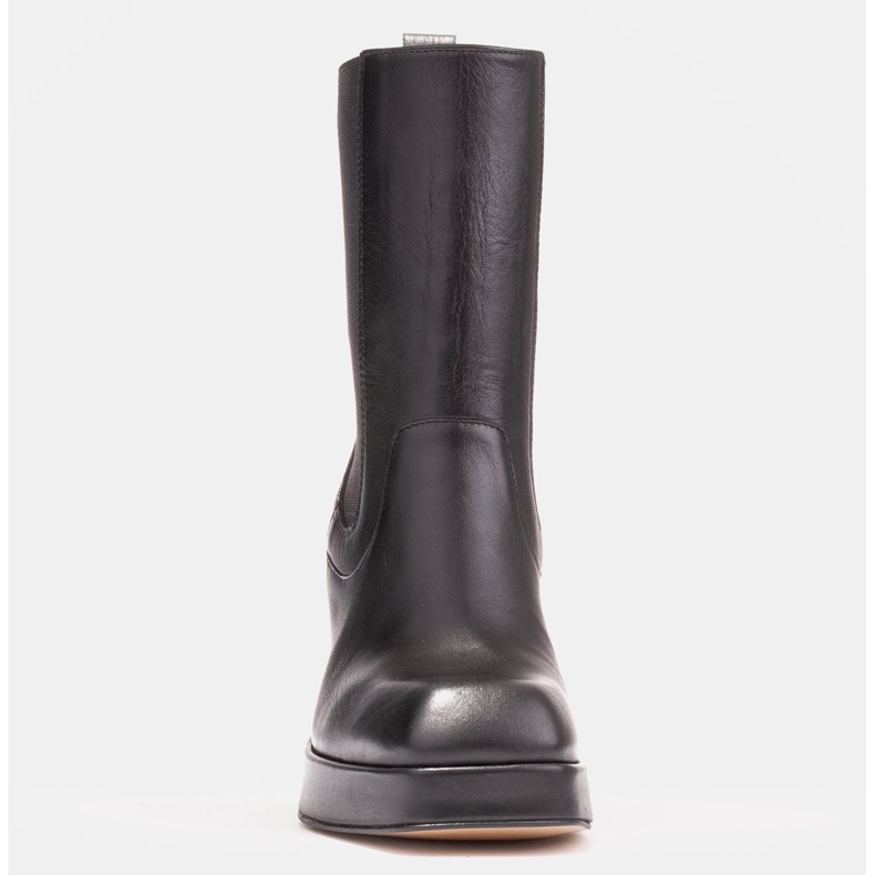 Marco Shoes Botine cu platformă cu cauciuc în partea superioară negru 1