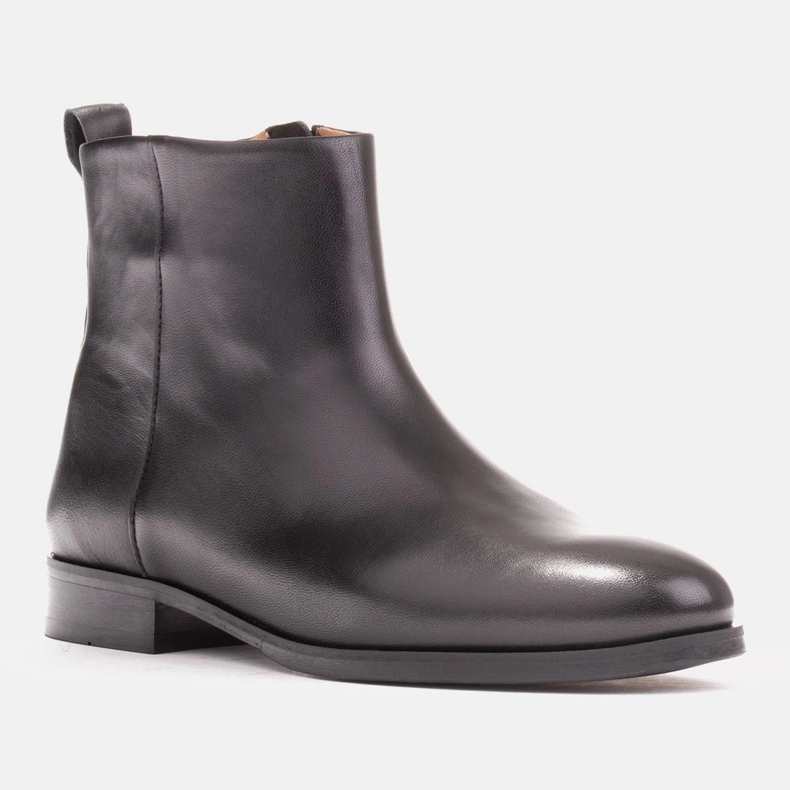 Marco Shoes Ghete clasice cu toc mic negru 2