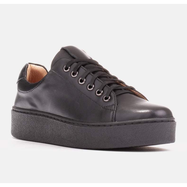 Marco Shoes Adidași sport cu fund gros negru 1