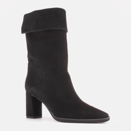 Marco Shoes Cizme cu toc înalt, cu guler întoars negru 1