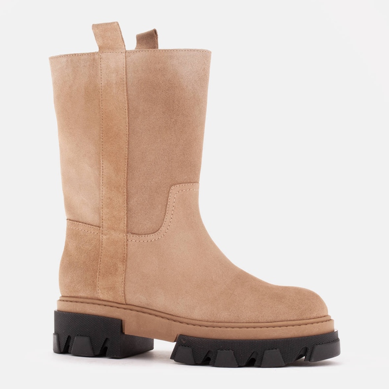 Marco Shoes Cizme din piele de căprioară bej 1