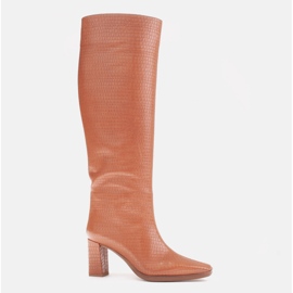 Marco Shoes Cizme cu toc înalt, cu partea superioară normală maro 1 Marco Shoes Cizme cu toc înalt, cu partea superioară normală maro 1