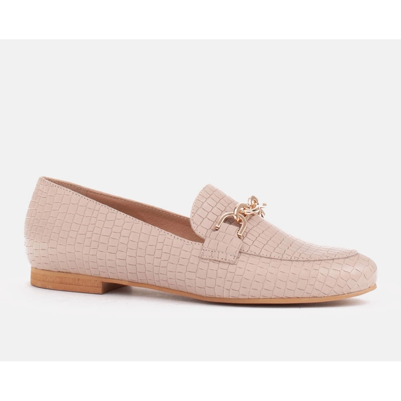 Marco Shoes Balerine cu lanț de aur bej 1