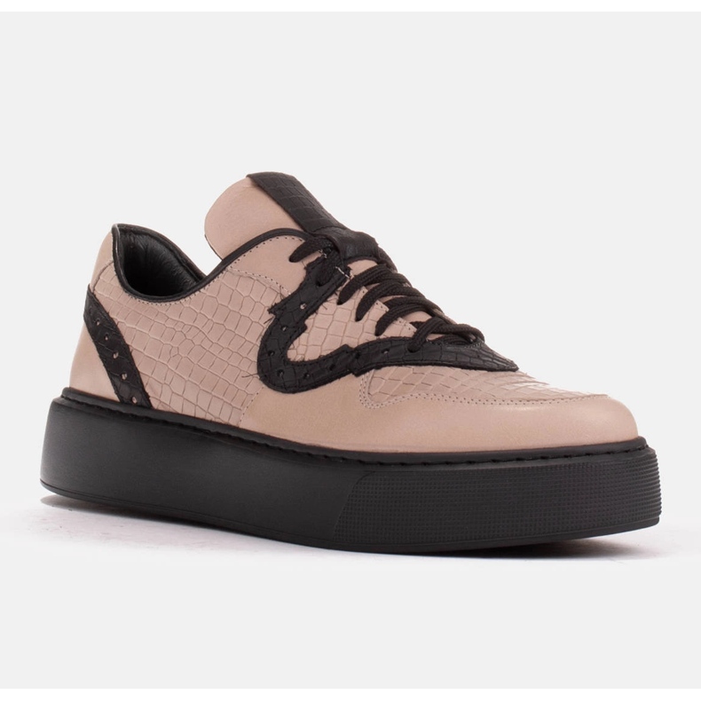 Marco Shoes Adidași ușori din piele naturală bej 1