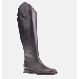 Marco Shoes Cizme cu fermoare și cauciuc elastic negru 1