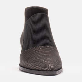 Marco Shoes Cizme din nubuck cu cauciuc in partea superioara negru 1