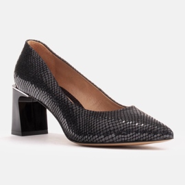 Marco Shoes Pompe din piele intoarsa naturala negru 1 Marco Shoes Pompe din piele intoarsa naturala negru 1