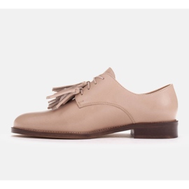 Marco Shoes Pantofi cu siret cu franjuri 2222P-1250-1 bej 6