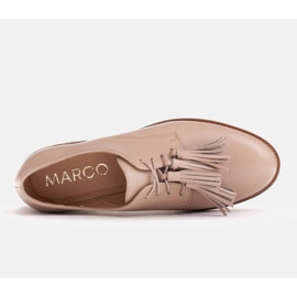 Marco Shoes Pantofi cu siret cu franjuri 2222P-1250-1 bej 4
