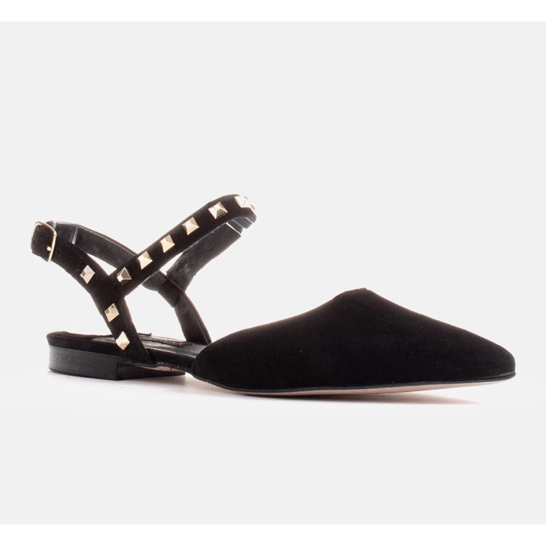 Marco Shoes Sandale negre cu crampoane negru 1