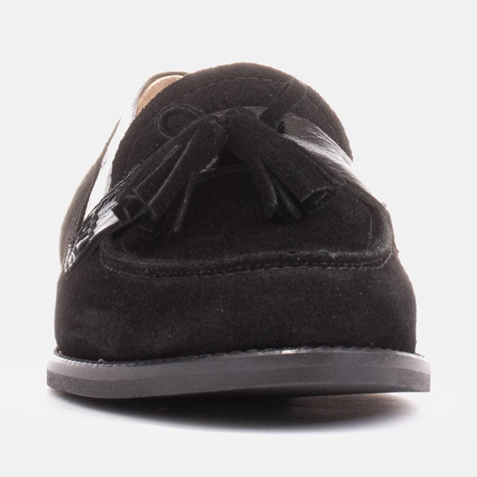 Marco Shoes Mocasini cu franjuri decorative negru 1