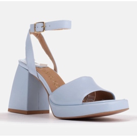 Marco Shoes Sandale pe o platformă de înălțare albastru 1