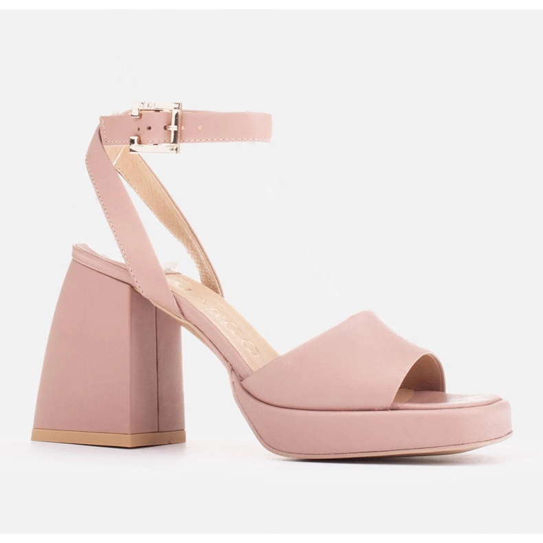 Marco Shoes Sandale pe o platformă de înălțare roz 2
